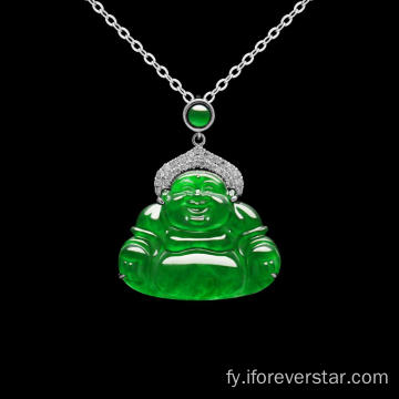 Jade Laughing Buddha Pendant Sineeske klassyk